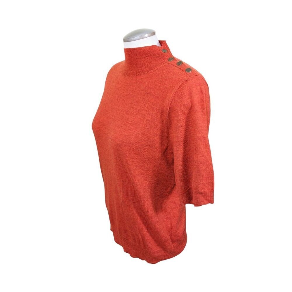 Rachel Zoe Womens XL Lightweight Sweater Extra Fine Merino Wool Half Sleeve Soft